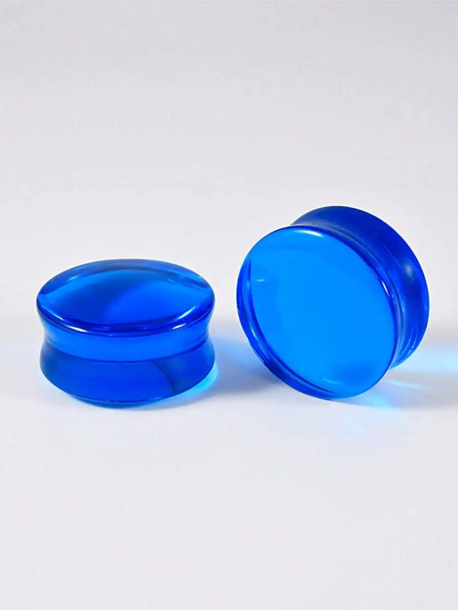 Vibrant Blue Transparent Glass Ear Tunnel Plug No Thread Stretching Gauge Body Jewelry For Men And Women 6mm To 30mm
Vibrant Blue Transparent Glass Ear Tunnel Plug No Thread Stretching Gauge Body Jewelry For Men And Women 6mm To 30mm