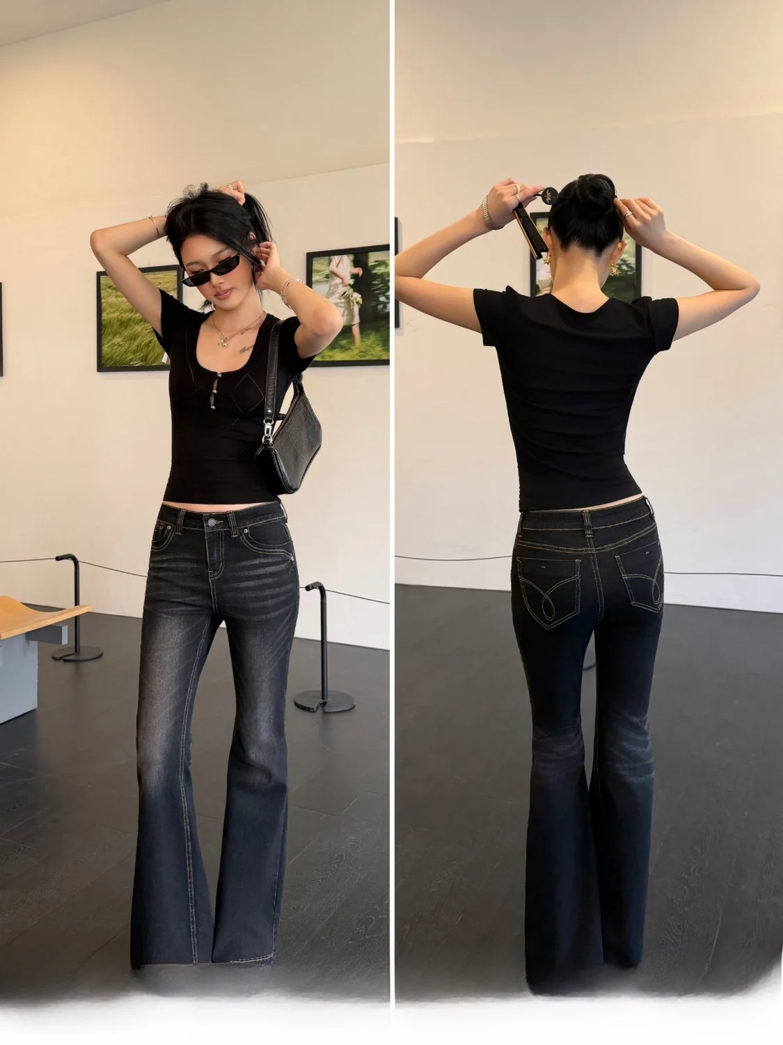 Audwyn Women's Slim Fit Micro Flared Jeans Elastic Lift Butt Long Pants Street Style Cotton Low Waist Zipper Summer Collection
Audwyn Women's Slim Fit Micro Flared Jeans Elastic Lift Butt Long Pants Street Style Cotton Low Waist Zipper Summer Collection
