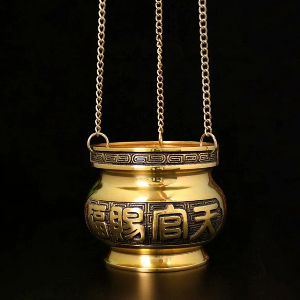 4.5/5 Inches God Copper Censer Hanging Type Pure Copper Incense Burner Ornaments For Buddha Home Fragrance Stick Incense Holder
4.5/5 Inches God Copper Censer Hanging Type Pure Copper Incense Burner Ornaments For Buddha Home Fragrance Stick Incense Holder