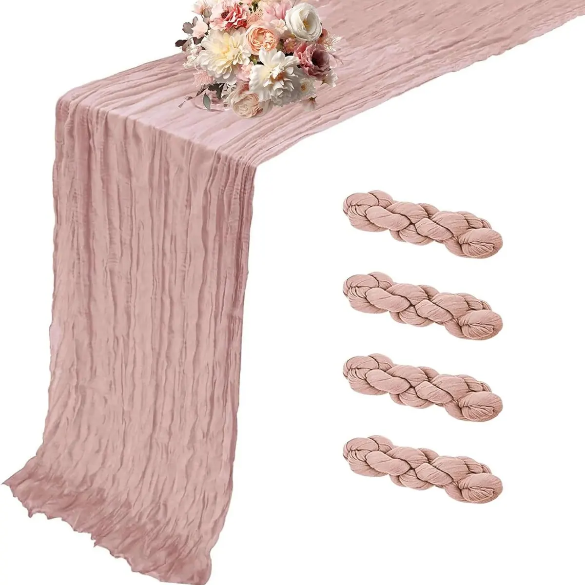 New Supplies 4 Pack Baby Cheese Cloth Table Runners 90x300cm Gauze Table Runner Cheese Cloth Table Runners for Weddings, Baby
New Supplies 4 Pack Baby Cheese Cloth Table Runners 90x300cm Gauze Table Runner Cheese Cloth Table Runners for Weddings, Baby