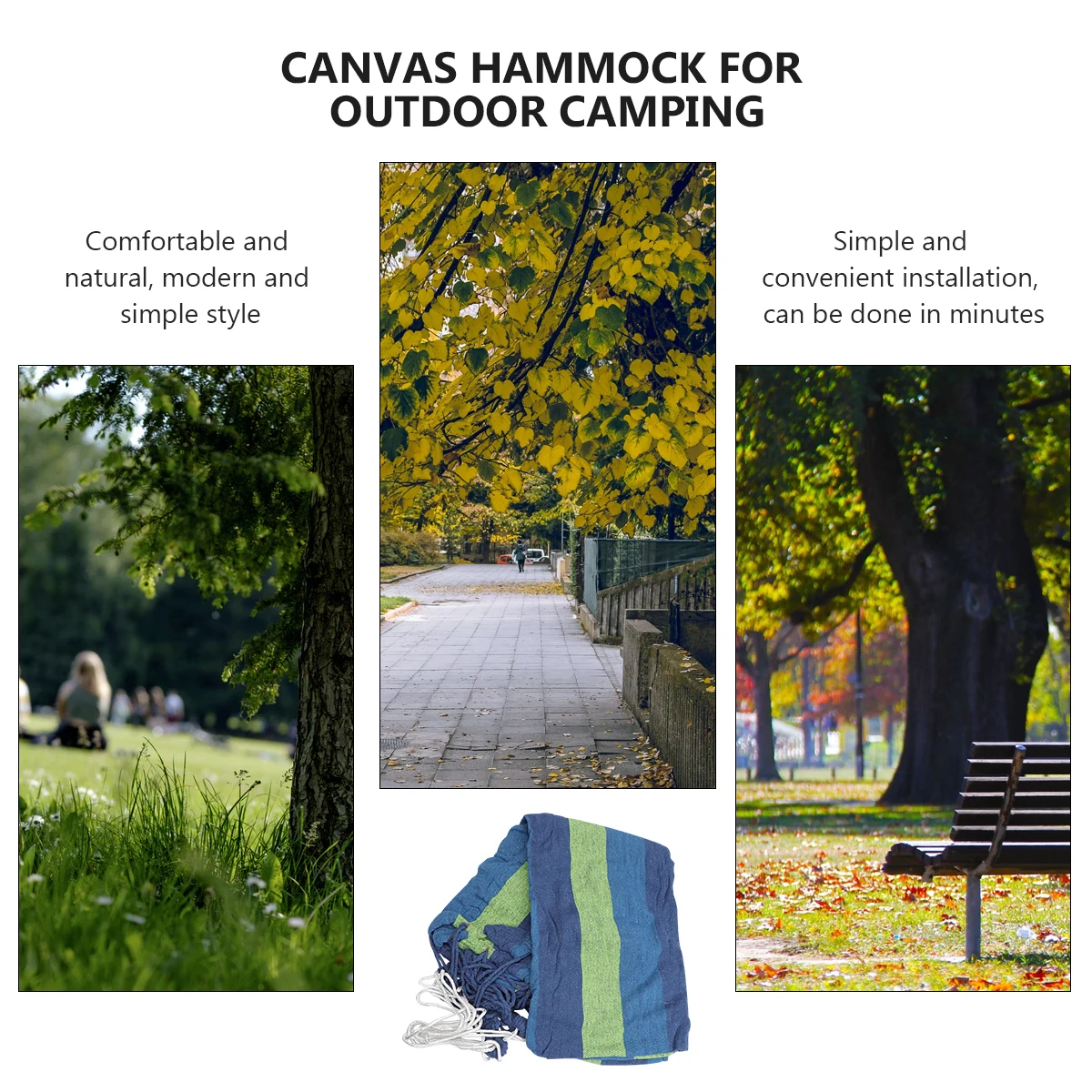 Outdoor Hammock Single Canvas Swing Camping Travel Lightweight Portable Striped Durable Comfortable Garden
Outdoor Hammock Single Canvas Swing Camping Travel Lightweight Portable Striped Durable Comfortable Garden