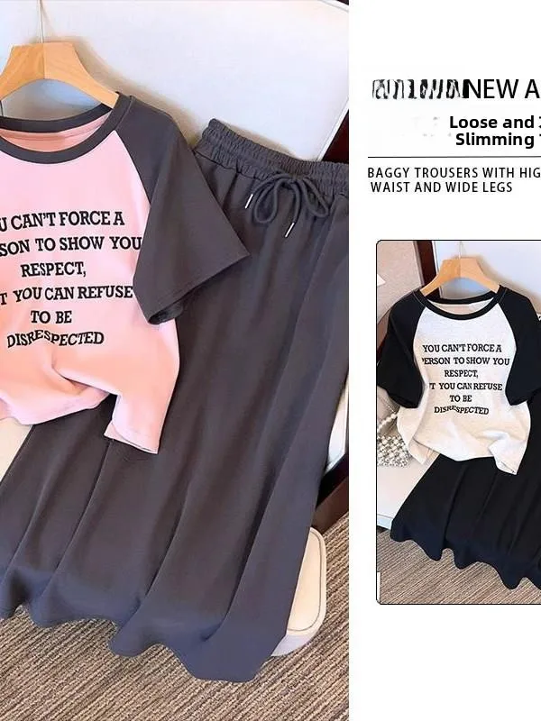 plus Size Casual Sportswear Set Women Summer Shoulder Insert T-Shirt Half Skirt Two-Piece Set Comfortable Loose Fit Fashionable
plus Size Casual Sportswear Set Women Summer Shoulder Insert T-Shirt Half Skirt Two-Piece Set Comfortable Loose Fit Fashionable