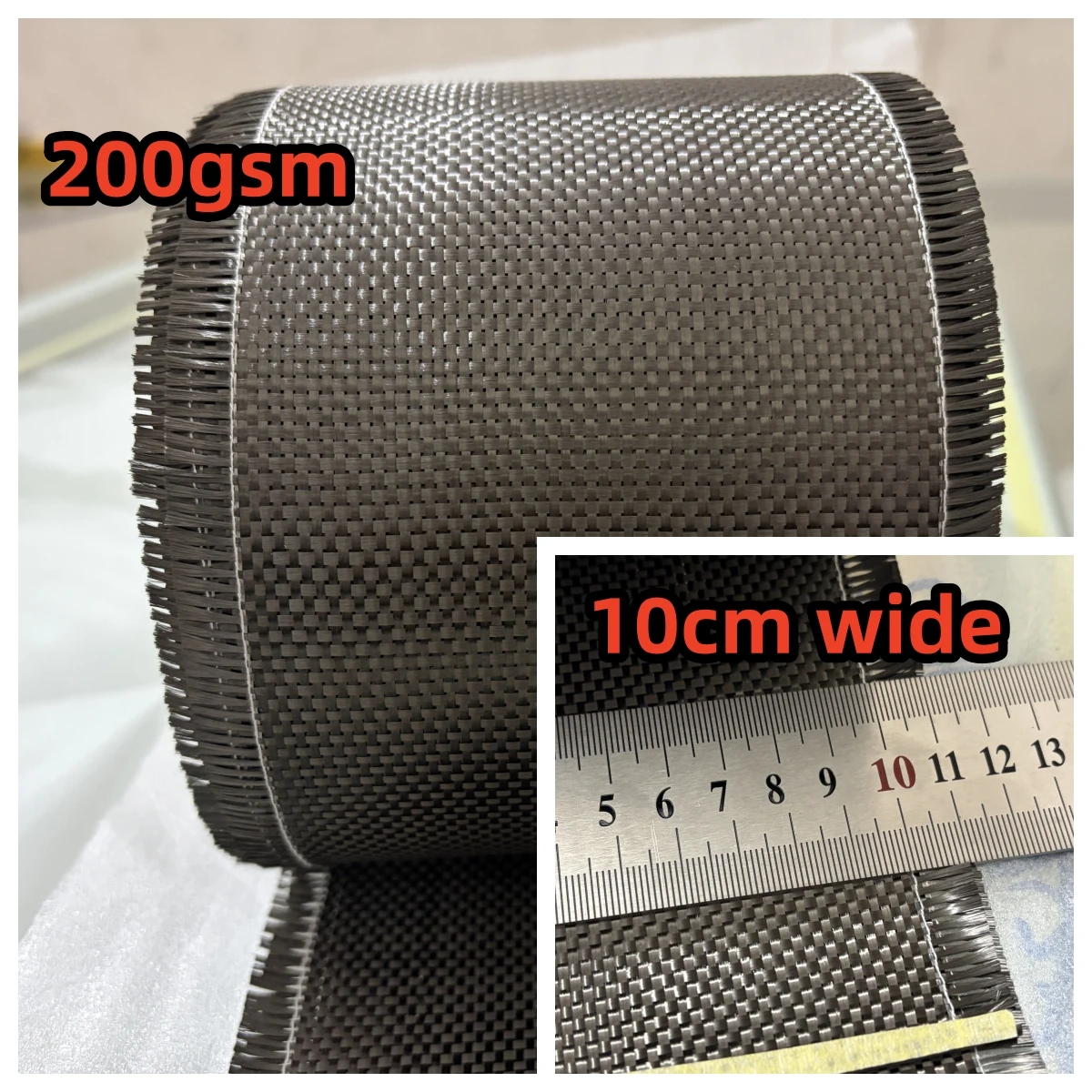 3K 200gsm Real Carbon fiber cloth bidirectional woven plain 2x2 style width 10cm and length 5M/10M/20M for Product repar.
3K 200gsm Real Carbon fiber cloth bidirectional woven plain 2x2 style width 10cm and length 5M/10M/20M for Product repar.