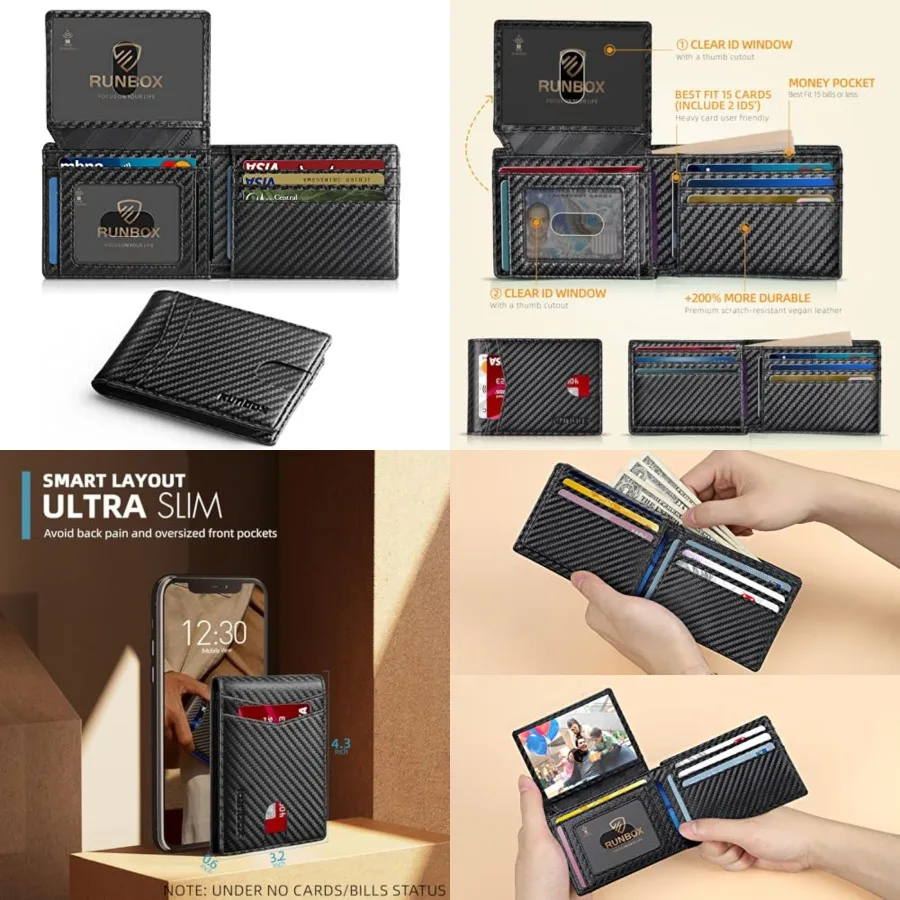 Wallet for Men Slim Rfid Leather 2 ID Window With Gift Box Slim, Rfid, 2 ID Window, With Gift Box, Slim, Rfid
Wallet for Men Slim Rfid Leather 2 ID Window With Gift Box Slim, Rfid, 2 ID Window, With Gift Box, Slim, Rfid