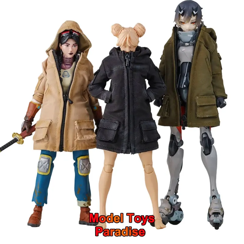 1/12 Scale Woman Soldier Hooded Zipper Long Casual Windbreaker Jacket Model Clothes Fit 6Inch Romankey Action Figure Body
1/12 Scale Woman Soldier Hooded Zipper Long Casual Windbreaker Jacket Model Clothes Fit 6Inch Romankey Action Figure Body