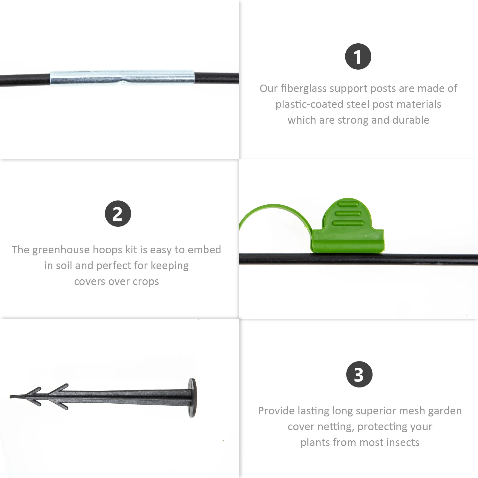 1 set 1 Set Plant Netting Netting For Plant Protection Row Hoops Raised Garden Bed Cover Greenhouse Hoops
1 set 1 Set Plant Netting Netting For Plant Protection Row Hoops Raised Garden Bed Cover Greenhouse Hoops