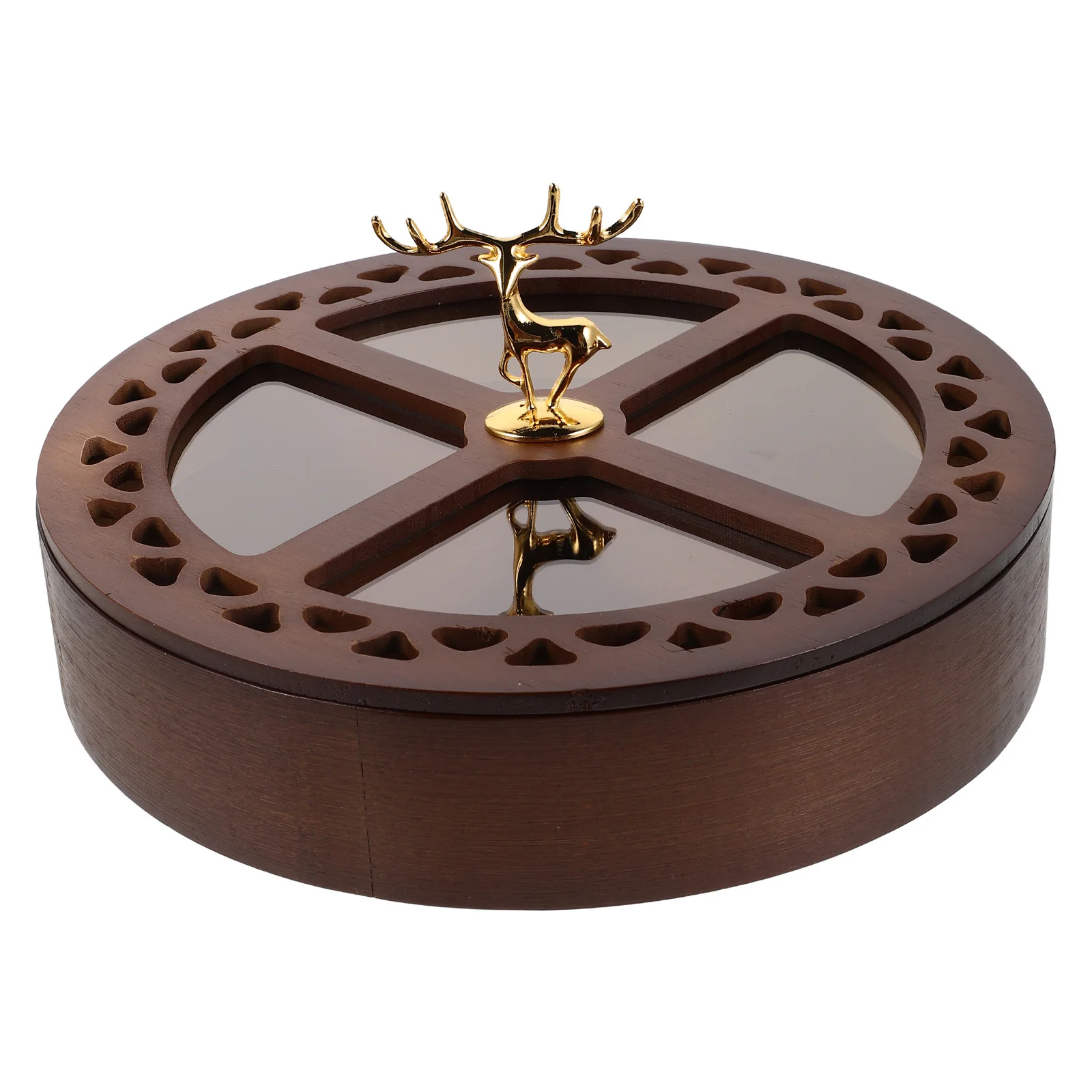 Four Compartment Snack Container Lid Divided Serving Dish Bamboo Dried Fruit Tray Storage Organizer for Nuts and Candies
Four Compartment Snack Container Lid Divided Serving Dish Bamboo Dried Fruit Tray Storage Organizer for Nuts and Candies