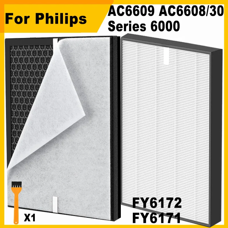FY6172 FY6171 Сменный HEPA-фильтр и фильтр с активированным углем для очистителей воздуха Philips серии 6000 AC6609 AC6608/30
FY6172 FY6171 Сменный HEPA-фильтр и фильтр с активированным углем для очистителей воздуха Philips серии 6000 AC6609 AC6608/30