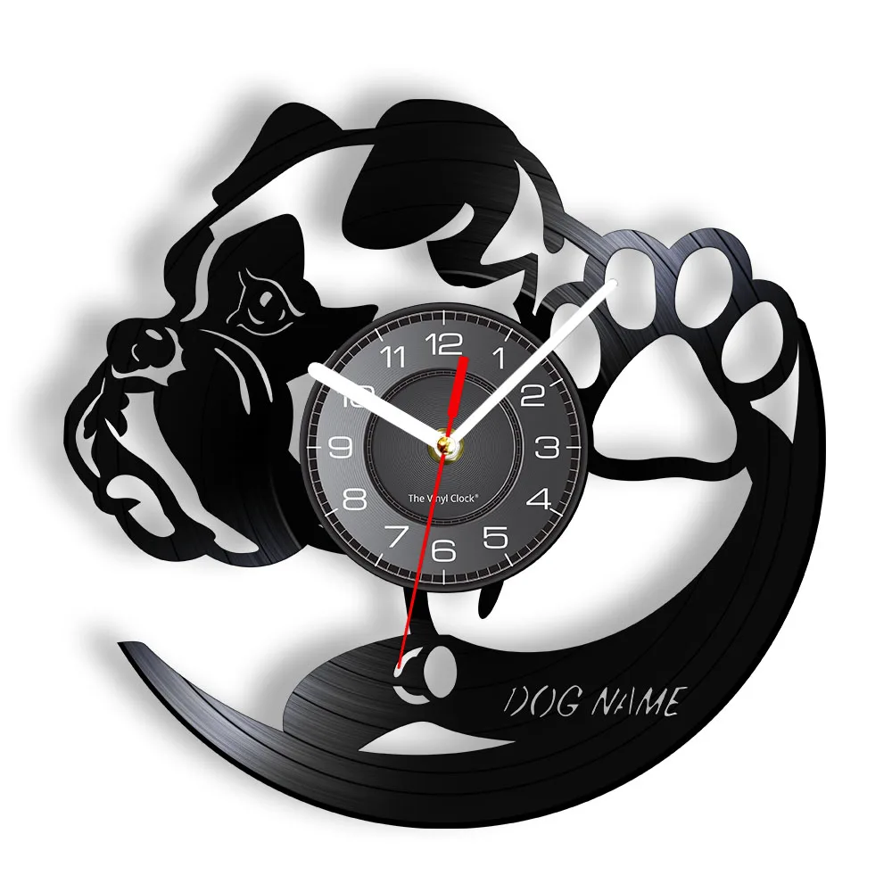 Personalized Pug Dog Wall Clock For Pet Shop Puppy Dog Breed Custom Name Vinyl Record Wall Clock Music Album Home Decor Watch
Personalized Pug Dog Wall Clock For Pet Shop Puppy Dog Breed Custom Name Vinyl Record Wall Clock Music Album Home Decor Watch