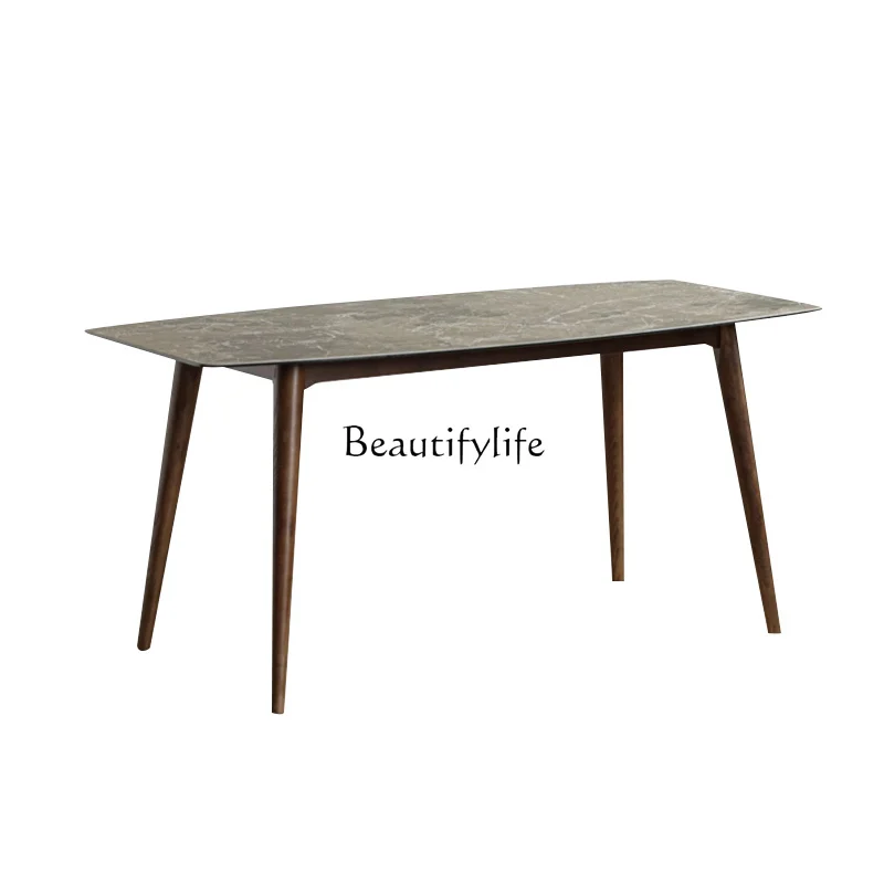 Nordic imported rock slab dining table small apartment living room log ash wood dining table
Nordic imported rock slab dining table small apartment living room log ash wood dining table
