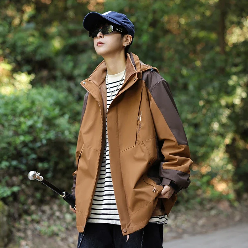 3-в-1 повседневная куртка с капюшоном для мужчин, весенне-осенний легкий топ, уличная мода, повседневный водонепроницаемый ветрозащитный плащ, верхняя одежда, пальто
3-в-1 повседневная куртка с капюшоном для мужчин, весенне-осенний легкий топ, уличная мода, повседневный водонепроницаемый ветрозащитный плащ, верхняя одежда, пальто