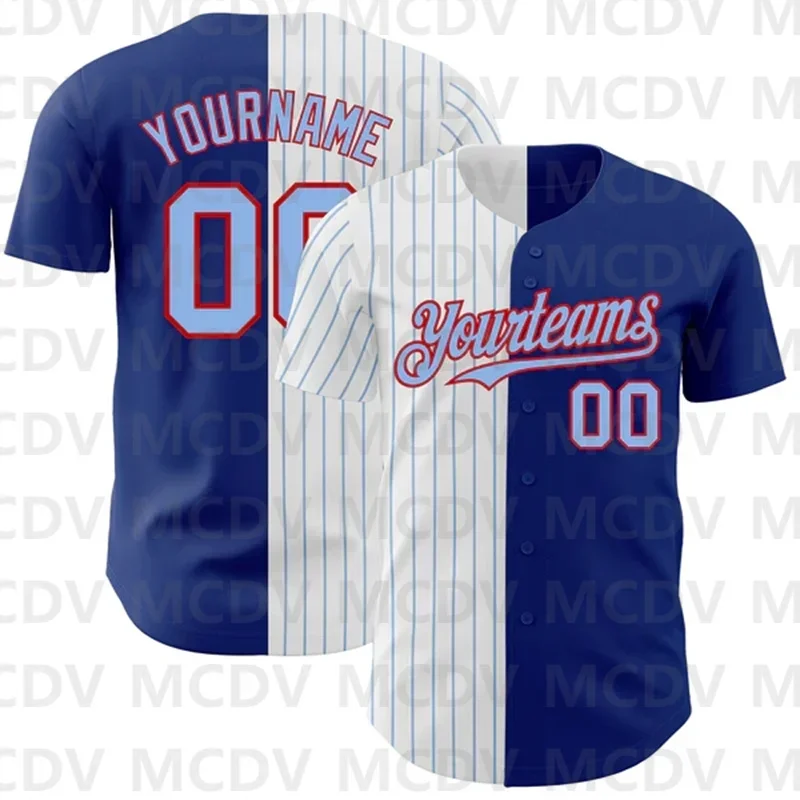 Custom Royal Red-Light Blue Pinstripe Authentic Split Fashion Baseball Jersey 3D Printed Casual Team Shirts Unisex Tops
Custom Royal Red-Light Blue Pinstripe Authentic Split Fashion Baseball Jersey 3D Printed Casual Team Shirts Unisex Tops