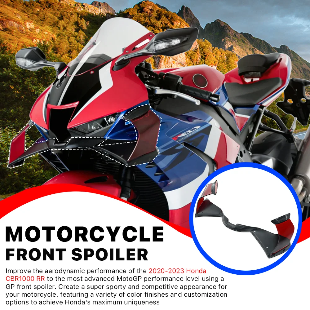 For HONDA CBR1000RR-R FIREBLADE 2020-2023 GP Motorcycle Front Decorative Wing Air Deflector GP Side Winglet Air Spoiler Fairing
For HONDA CBR1000RR-R FIREBLADE 2020-2023 GP Motorcycle Front Decorative Wing Air Deflector GP Side Winglet Air Spoiler Fairing
