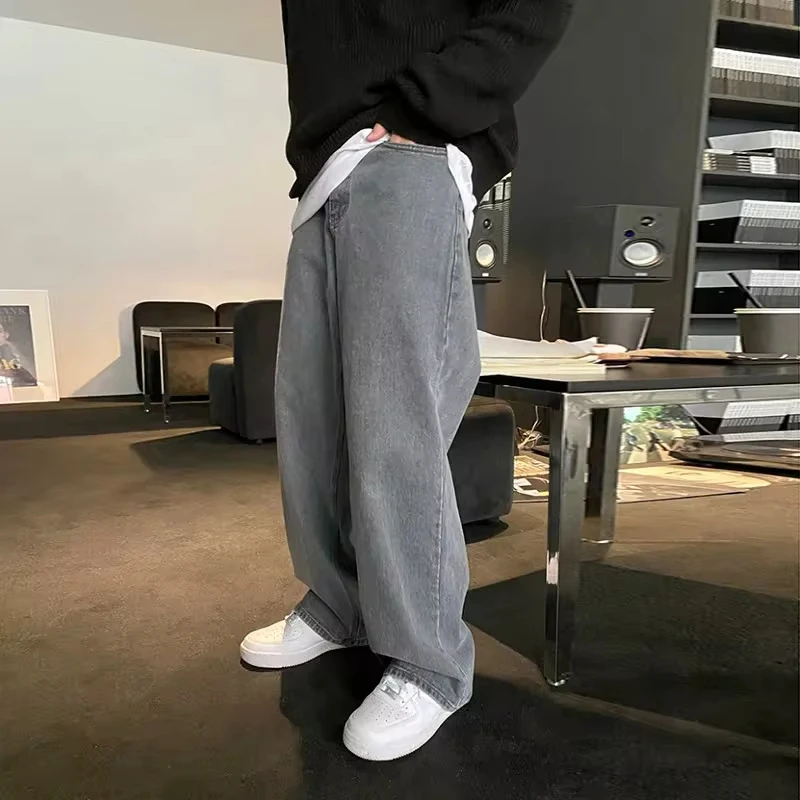 Autumn Winter New Fashion Men's Casual Trendy Loose Wide Leg Denim Trousers Male Black Grey Korean Style Jeans Pants Clothes
Autumn Winter New Fashion Men's Casual Trendy Loose Wide Leg Denim Trousers Male Black Grey Korean Style Jeans Pants Clothes