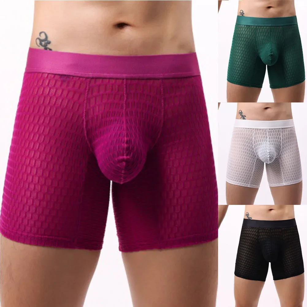 Mens Lace Sheer Briefs Boxer Shorts Lingerie Thin Panties Lounge Underwear Breathable See Through Mid-rise Long Leg Underpants
Mens Lace Sheer Briefs Boxer Shorts Lingerie Thin Panties Lounge Underwear Breathable See Through Mid-rise Long Leg Underpants
