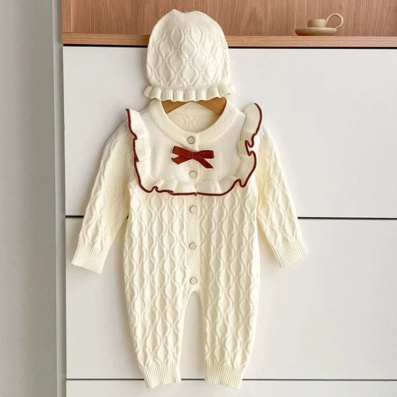 New Autumn 0-24M Children Knitted Clothes Christmas Red Infant Baby Girls Knitted Jumpsuit+Hat Toddler Baby Girl Knitted Romper
New Autumn 0-24M Children Knitted Clothes Christmas Red Infant Baby Girls Knitted Jumpsuit+Hat Toddler Baby Girl Knitted Romper
