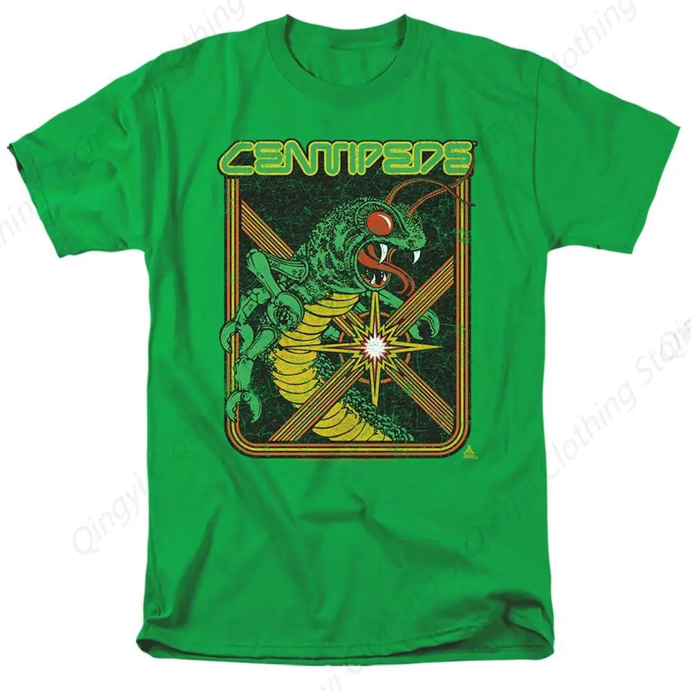 Atari Centipede Video Game T Shirt & Stickers Kelly Green 
Atari Centipede Video Game T Shirt & Stickers Kelly Green