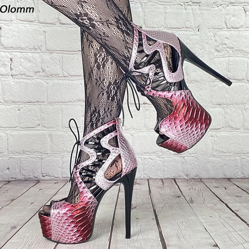 Ronticool Handmade Women Gladiator Sandals Sexy Stiletto Heels Peep Toe Pretty Red Cosplay Shoes US Size 5-20
Ronticool Handmade Women Gladiator Sandals Sexy Stiletto Heels Peep Toe Pretty Red Cosplay Shoes US Size 5-20