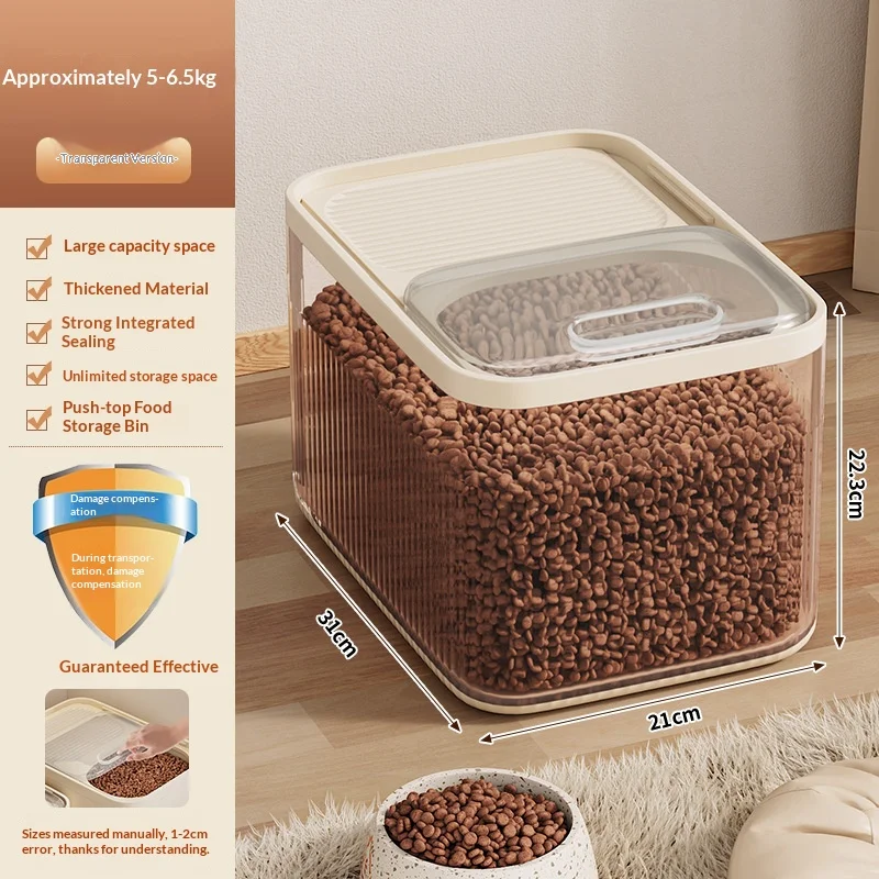 Cat Dog Feed Storage Solid Barrel Rectangular PP Material Sealed Moisture-Proof Insect-Proof Food Grade Large Capacity
Cat Dog Feed Storage Solid Barrel Rectangular PP Material Sealed Moisture-Proof Insect-Proof Food Grade Large Capacity
