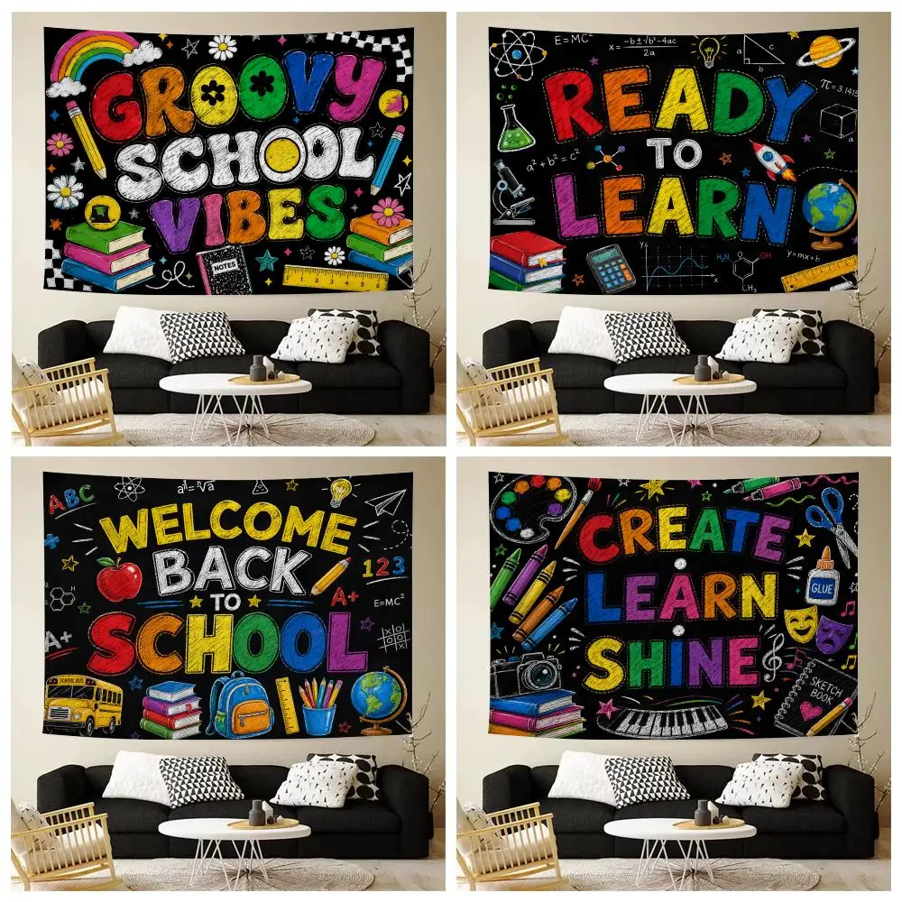 Back To School Happy Tapestry Custom Home Living Room Bedroom Wall Decor Wallpaper Backdrop Cloth With Clips
Back To School Happy Tapestry Custom Home Living Room Bedroom Wall Decor Wallpaper Backdrop Cloth With Clips