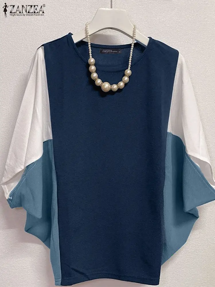 ZANZEA Harajuku Patchwork Dolman Sleeve T-shirt Women Baggy Blouse Casual Round Neck Tops Loose 2024 Autumn Korean Fashion Shirt
ZANZEA Harajuku Patchwork Dolman Sleeve T-shirt Women Baggy Blouse Casual Round Neck Tops Loose 2024 Autumn Korean Fashion Shirt