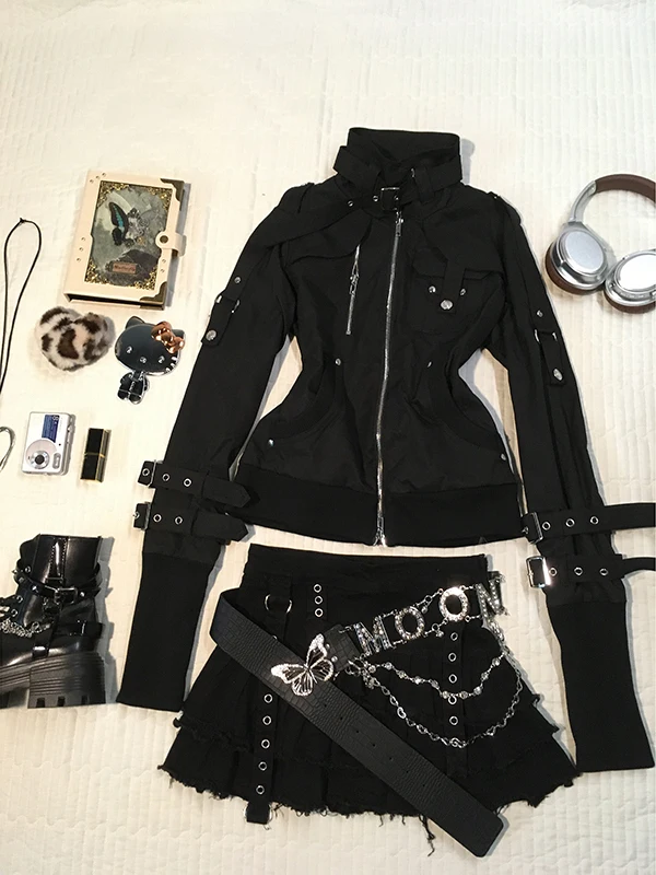 Original Black Jacket Coat for Women Autumn Winter American Retro Style Commute Warm Cotton Blend Long Sleeve Zipper Pure Color
Original Black Jacket Coat for Women Autumn Winter American Retro Style Commute Warm Cotton Blend Long Sleeve Zipper Pure Color
