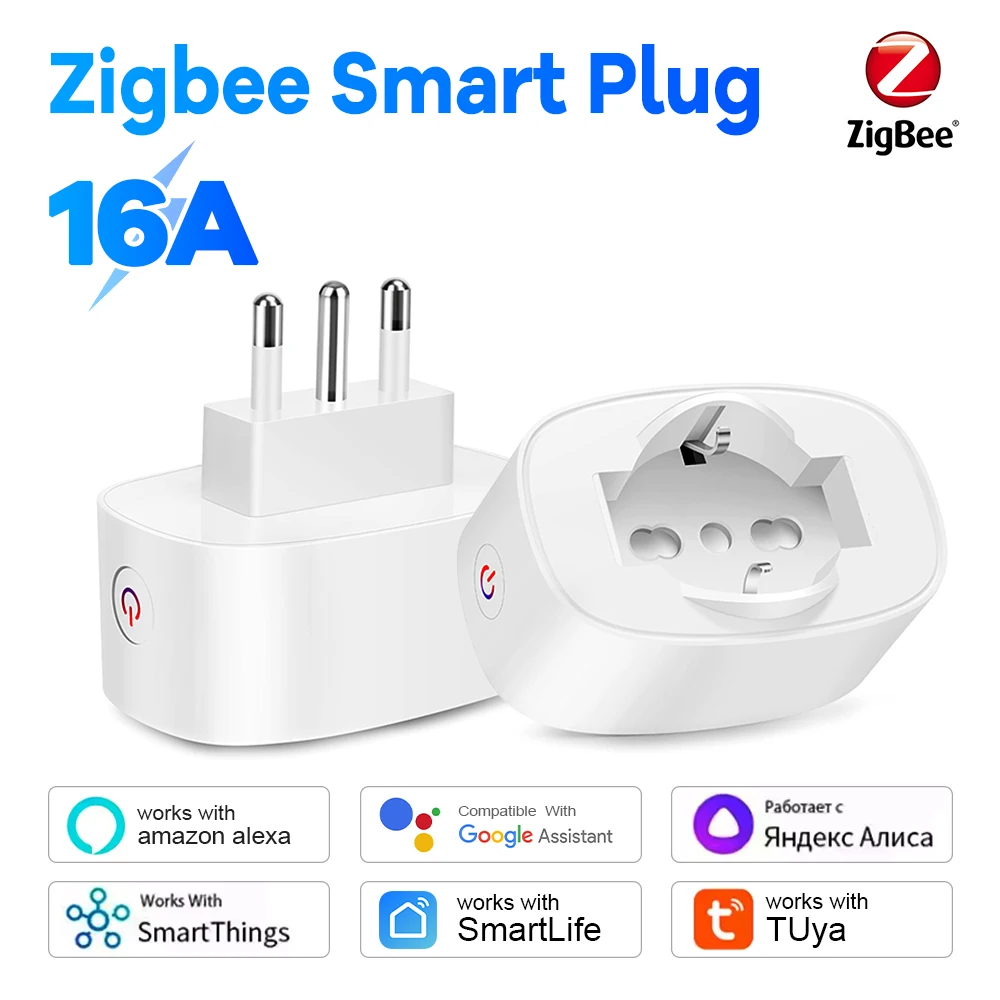 Italian Chilean Plug EU Compatible Zigbee Smart Socket BSD60 16A20A Power Monitor App Remote Control for Alexa Google Assistant
Italian Chilean Plug EU Compatible Zigbee Smart Socket BSD60 16A20A Power Monitor App Remote Control for Alexa Google Assistant