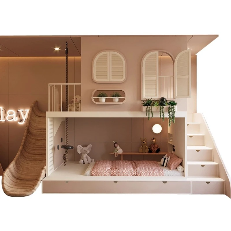 princess bed, bunk bed with the same width up and down, tree house castle b ed
princess bed, bunk bed with the same width up and down, tree house castle b ed