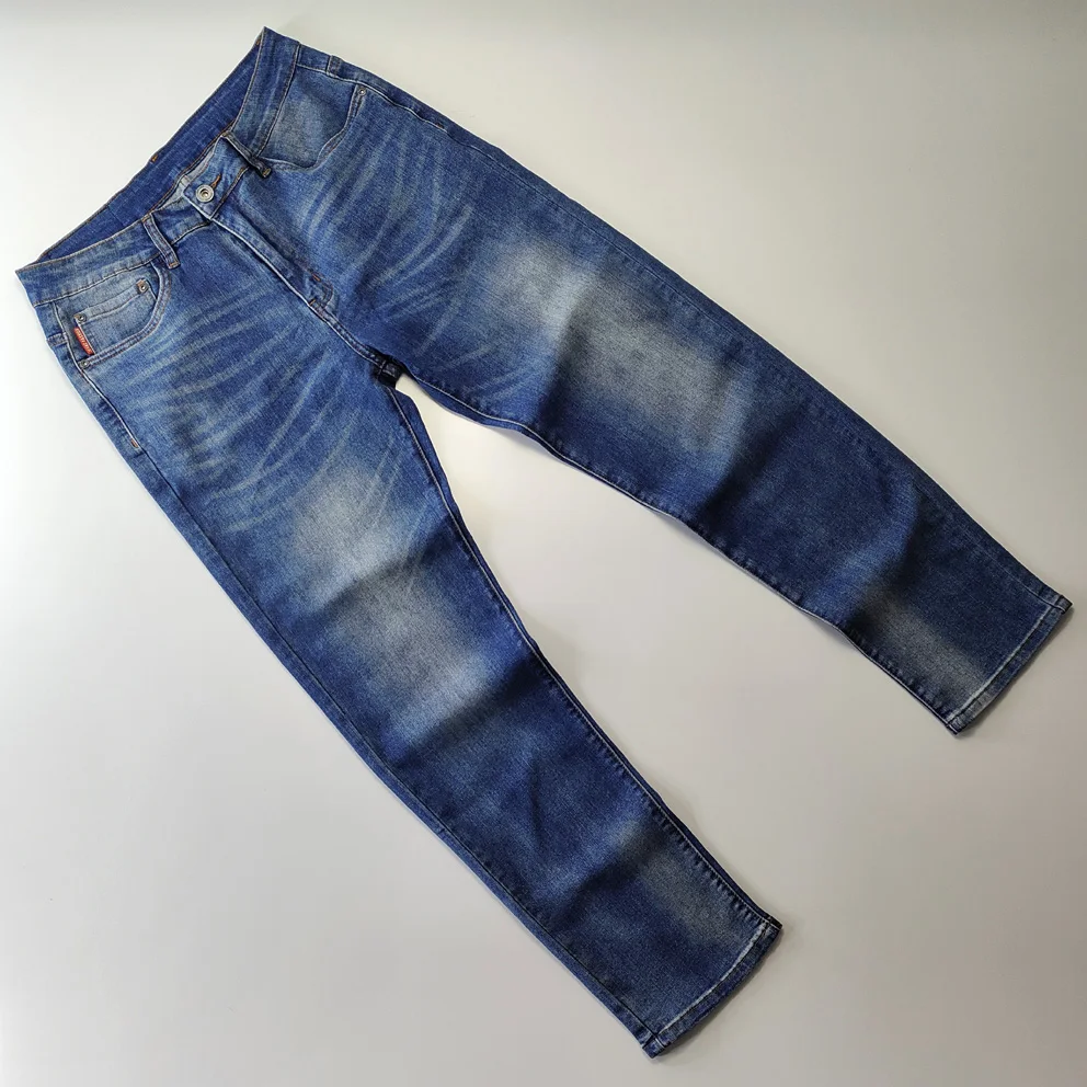 Spring Autumn Men's Slim Fit Straight Leg Jeans Washed out Cotton Stretch Denim Pants mid Waist Long Trousers American Style
Spring Autumn Men's Slim Fit Straight Leg Jeans Washed out Cotton Stretch Denim Pants mid Waist Long Trousers American Style