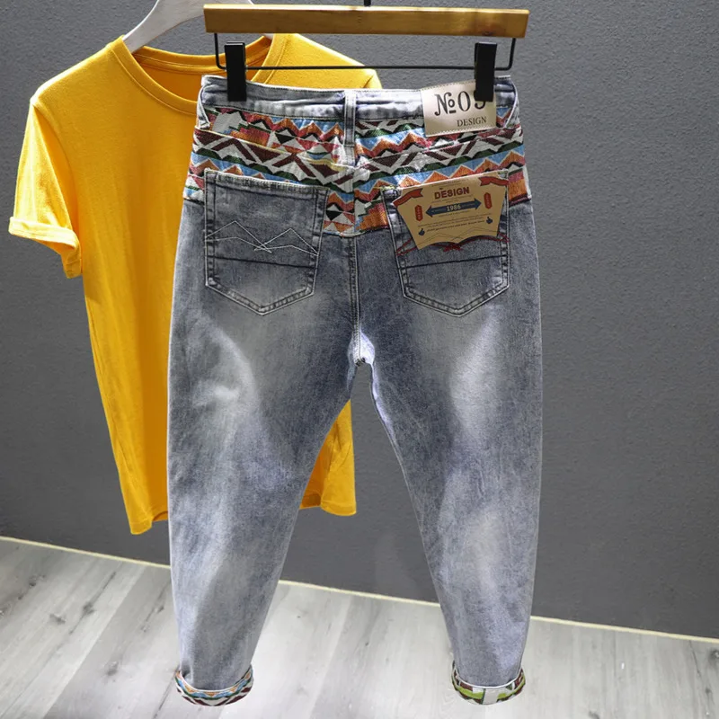 Street Fashion Men Jeans Elastic Slim Ripped Harlan Jeans Men Embroidery Hip Hop Denim Pants Cowboy Trousers Men Spring Clothing
Street Fashion Men Jeans Elastic Slim Ripped Harlan Jeans Men Embroidery Hip Hop Denim Pants Cowboy Trousers Men Spring Clothing
