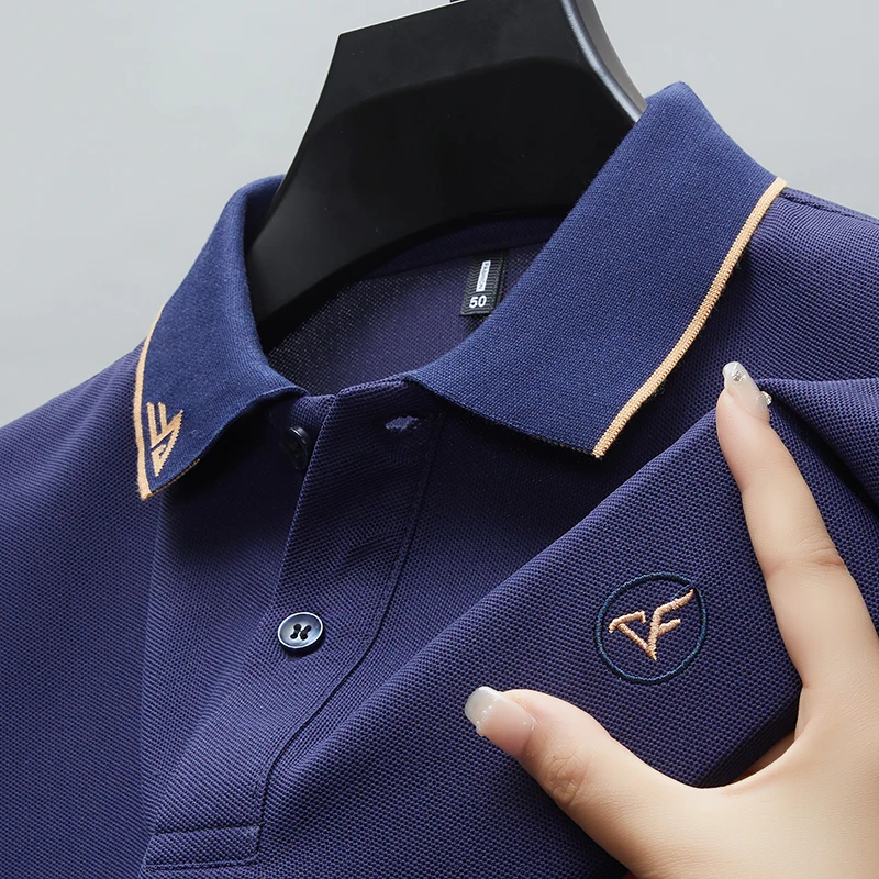 Summer Polo Shirt Men's Short Sleeved Business Casual Versatile Loose T-shirt High-end Embroidered Top
Summer Polo Shirt Men's Short Sleeved Business Casual Versatile Loose T-shirt High-end Embroidered Top