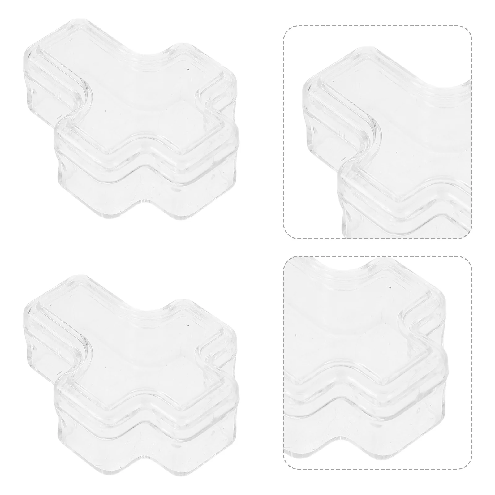 30Pcs Cross Shaped Jewelry Organizer Transparent Plastic Storage Box for Necklace Rings Earrings Trinket Storage 
30Pcs Cross Shaped Jewelry Organizer Transparent Plastic Storage Box for Necklace Rings Earrings Trinket Storage