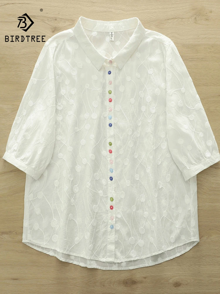 New 2026 Summer Women Cotton Half Sleeve Shirt, Lapel Embroidery Colorful Buttons, Mori Girl Casual Thin Loose Blouse T66853CC
New 2026 Summer Women Cotton Half Sleeve Shirt, Lapel Embroidery Colorful Buttons, Mori Girl Casual Thin Loose Blouse T66853CC