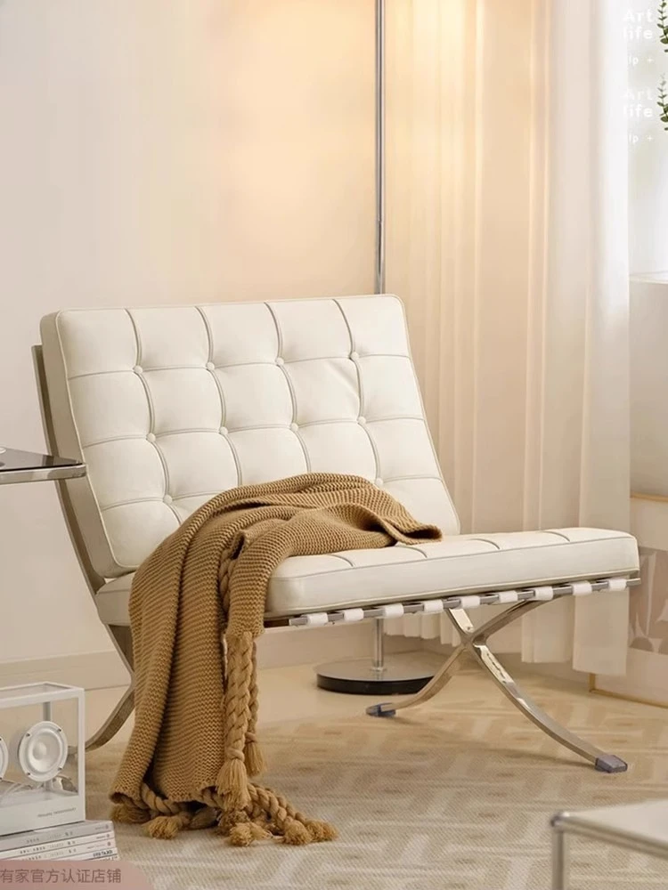 Barcelona chair top layer cowhide Italian minimalist leather high-end leather designer recliner single sofa chair
Barcelona chair top layer cowhide Italian minimalist leather high-end leather designer recliner single sofa chair