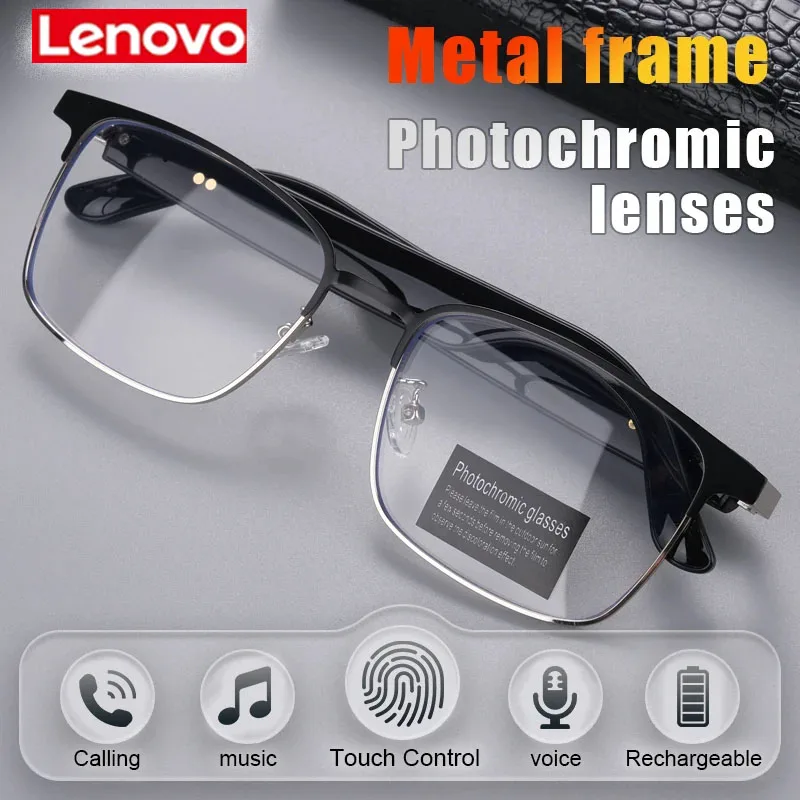 Lenovo AI Smart Glasses Metal Frame Color-changing Lenses Multi-function Wireless Bluetooth Headset Call Dual Touch Men or Women
Lenovo AI Smart Glasses Metal Frame Color-changing Lenses Multi-function Wireless Bluetooth Headset Call Dual Touch Men or Women