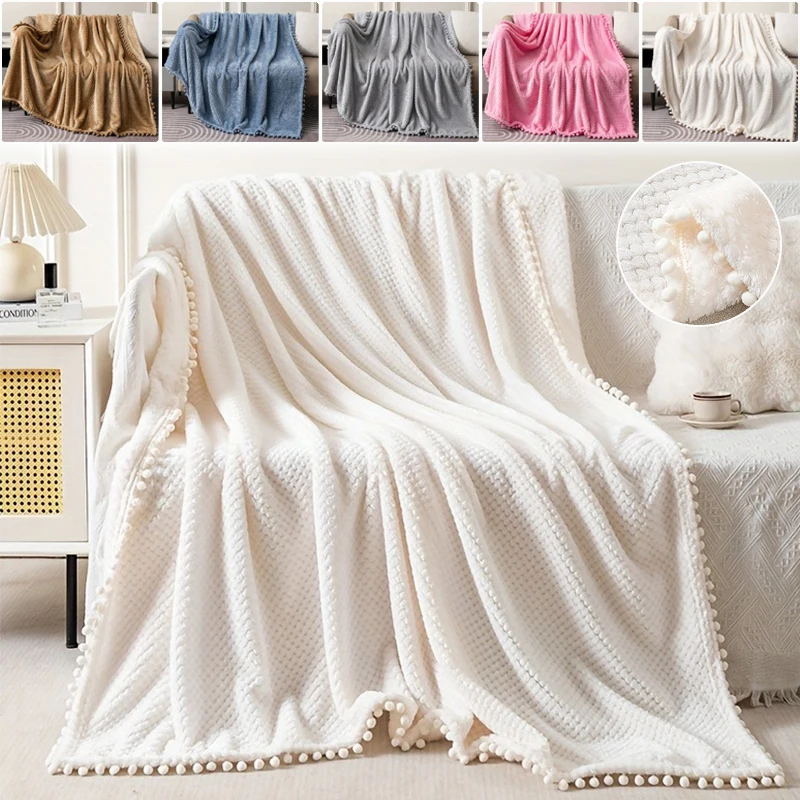 New Plaid Tassel Ball Coral Fleece Blanket Soft Modern Style Casual Sofa Blanket Lightweight Washable Office Nap Blanket 겨울이불
New Plaid Tassel Ball Coral Fleece Blanket Soft Modern Style Casual Sofa Blanket Lightweight Washable Office Nap Blanket 겨울이불