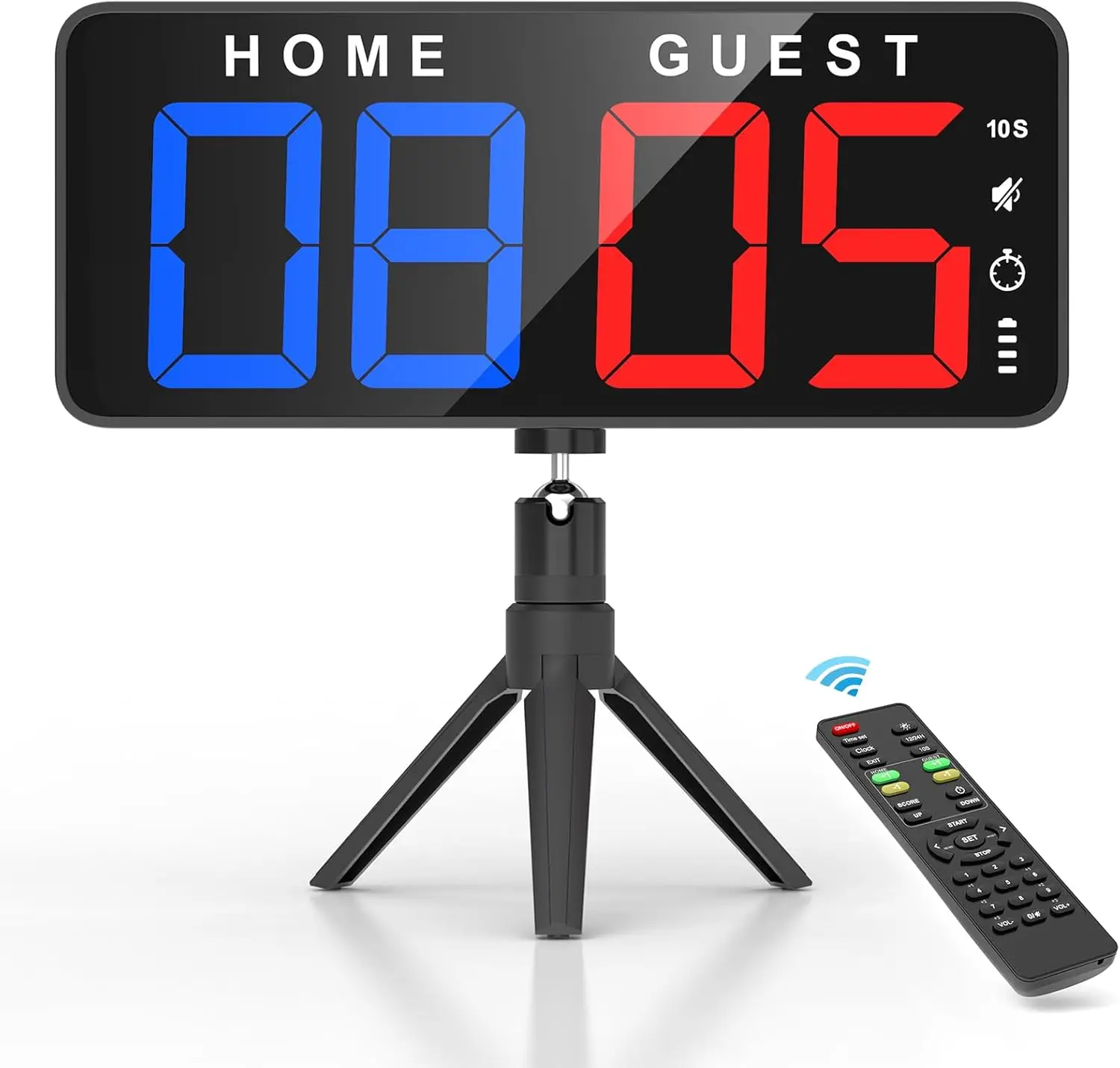 11'' Large LED Scoreboard with Remote, Countdown Timer, 25H Battery, Waterproof for Indoor/Outdoor Sports
11'' Large LED Scoreboard with Remote, Countdown Timer, 25H Battery, Waterproof for Indoor/Outdoor Sports