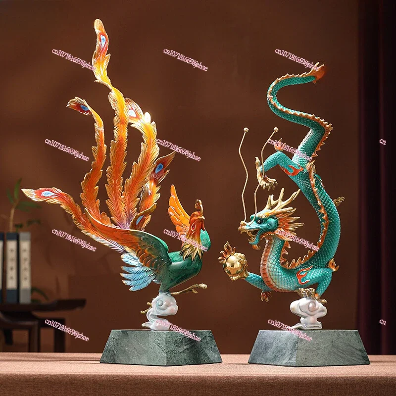 and Phoenix Ornament Brass Handicraft Chinese Home TV Cabinet Wine Cabinet Living Room Decoration Wedding Gift
and Phoenix Ornament Brass Handicraft Chinese Home TV Cabinet Wine Cabinet Living Room Decoration Wedding Gift