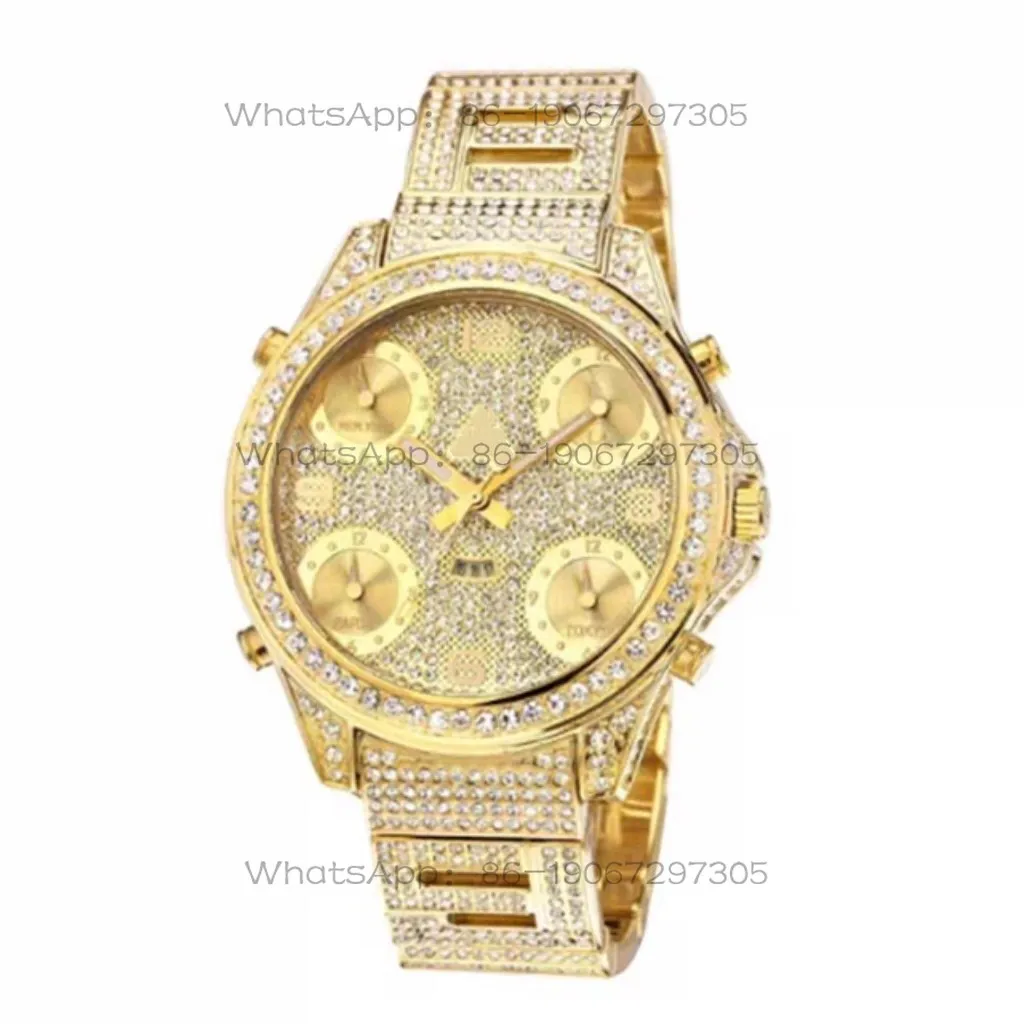 Large plate quartz gypsy couple gold high-end steel belt rhinestone watch
Large plate quartz gypsy couple gold high-end steel belt rhinestone watch