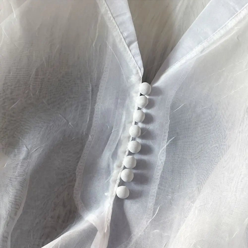 New Fashion Design Scarf Niche Style Lacing Detail Puff Sleeve Shirt Simplicity Design Solid Color Women Clothing Summer Season
New Fashion Design Scarf Niche Style Lacing Detail Puff Sleeve Shirt Simplicity Design Solid Color Women Clothing Summer Season