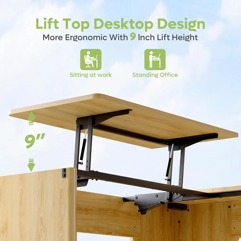 L Shaped Desk with Lift Desktop, 55 inch Corner Desk with Fluted Panel Deisgn Drawers, Modern Office Desk, Customized
L Shaped Desk with Lift Desktop, 55 inch Corner Desk with Fluted Panel Deisgn Drawers, Modern Office Desk, Customized