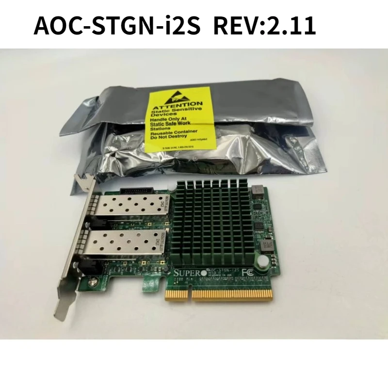 AOC-STGN-I2S X520-DA2 10GB dual port 10 Gigabit fiber optic network interface card 82599ES chip, support diskless Synology
AOC-STGN-I2S X520-DA2 10GB dual port 10 Gigabit fiber optic network interface card 82599ES chip, support diskless Synology