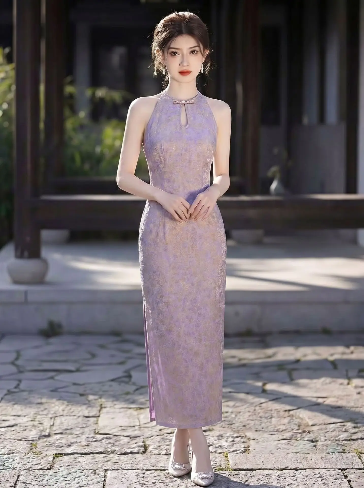Summer Chinese Retro Pulper Off-shoulder Cheongsam Dress O-Neck Sleeveless Slim Fit Dress Qipao
Summer Chinese Retro Pulper Off-shoulder Cheongsam Dress O-Neck Sleeveless Slim Fit Dress Qipao