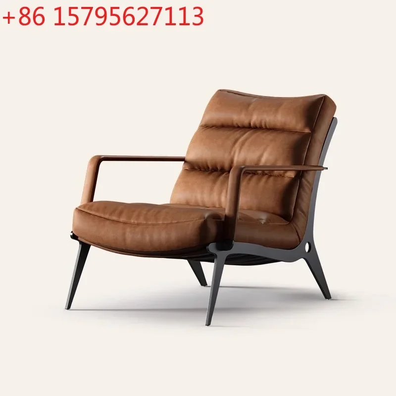 Modern light luxury leather leisure chair Italian single sofa chair
Modern light luxury leather leisure chair Italian single sofa chair