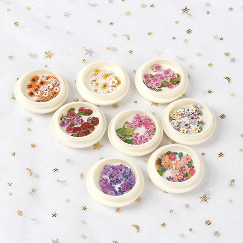 8 Boxes Nail Stickers Dried Flowers DIY Petals Decal Custom Gel Bottle ABS Material Nail Art Flower Manicure Charm Suitable Home
8 Boxes Nail Stickers Dried Flowers DIY Petals Decal Custom Gel Bottle ABS Material Nail Art Flower Manicure Charm Suitable Home
