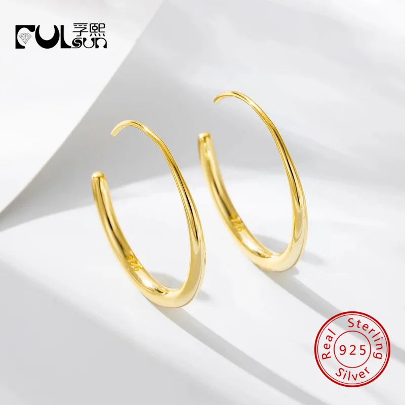 925 Sterling Silver 14K Gold Plated Large Smooth Open C Hoop Earrings Minimalist Plain Curved C Shape Hoops Dainty Women Jewelry
925 Sterling Silver 14K Gold Plated Large Smooth Open C Hoop Earrings Minimalist Plain Curved C Shape Hoops Dainty Women Jewelry