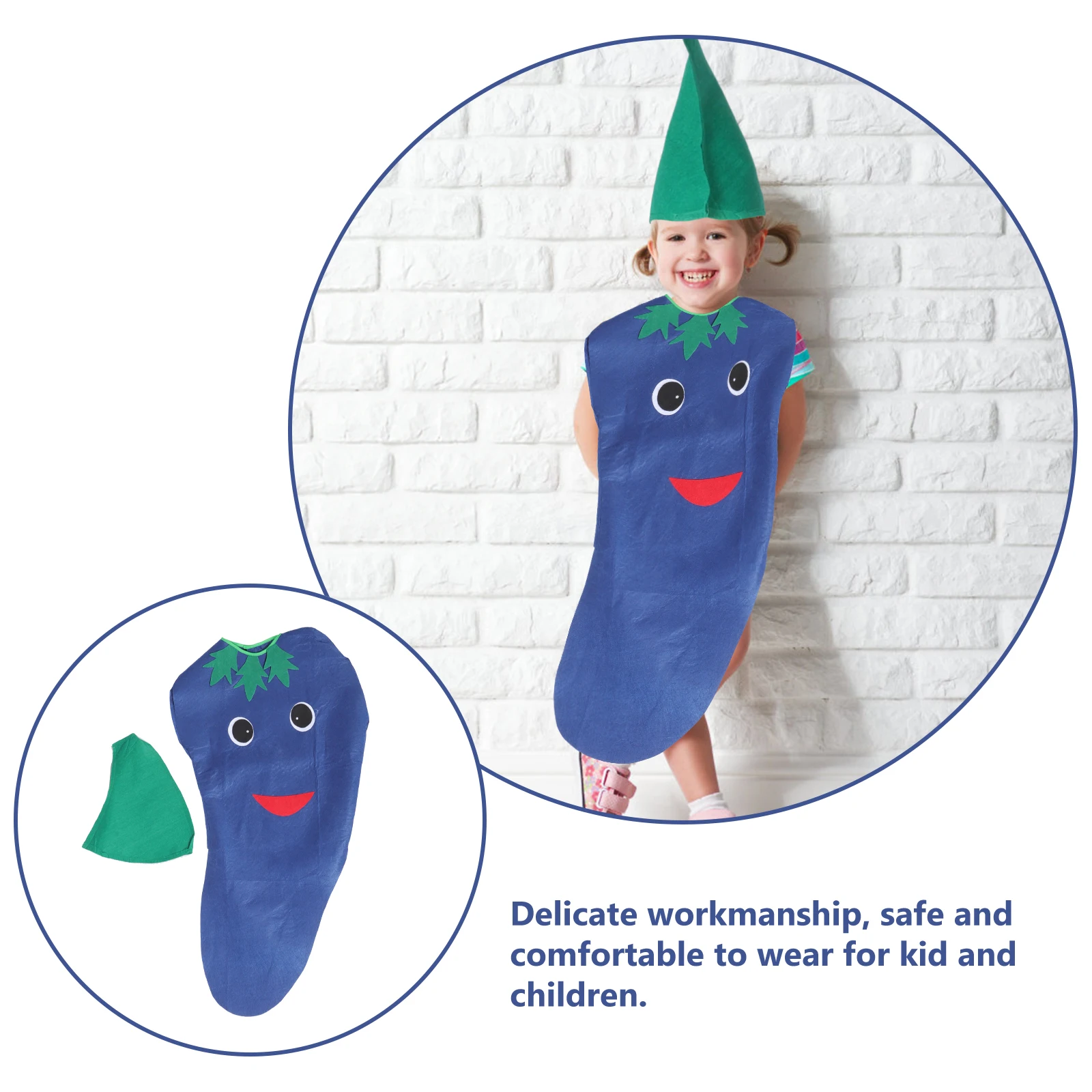 Fruit Vegetable Costume Kids Party Supplies Non woven Fabric Cosplay Outfits Children Wearable Halloween Festive Clothing
Fruit Vegetable Costume Kids Party Supplies Non woven Fabric Cosplay Outfits Children Wearable Halloween Festive Clothing