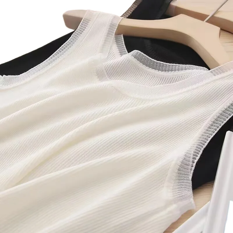 Casual Solid Color Ice Silk Thin Sleeveless Knitted Vest Women's 2026 Spring and Summer Outer Slim Fit Chic Suspender Top Tide
Casual Solid Color Ice Silk Thin Sleeveless Knitted Vest Women's 2026 Spring and Summer Outer Slim Fit Chic Suspender Top Tide