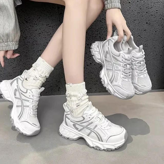 Women's Casual Sports Shoes Breathable Leather Thick Bottom Net Surface Soft Versatile Dad Shoes Spring Season Low Cut round Toe
Women's Casual Sports Shoes Breathable Leather Thick Bottom Net Surface Soft Versatile Dad Shoes Spring Season Low Cut round Toe