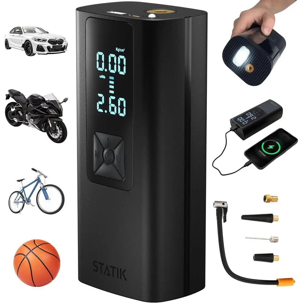 Portable Air Compressor - 150 PSI, Electric Pump for Cars, Bikes, Inflatables, Paddleboards, Air Mattresses, Car Emergency Kit w
Portable Air Compressor - 150 PSI, Electric Pump for Cars, Bikes, Inflatables, Paddleboards, Air Mattresses, Car Emergency Kit w